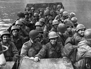 Seconde Guerre mondiale (1939-1945) : Boppard près de Coblence (Allemagne), 22 mars