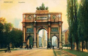 Siegestor (Porte de la Victoire), fin du XIXe siècle (impression)