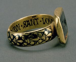 Bague-sceau du roi Louis IX de France (Saint Louis) (1215-70) (or et émail)