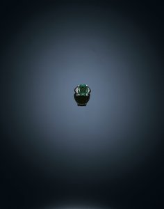 Bague à pierre unique (alexandrite et platine)