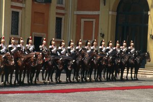 Soldats à cheval lors d