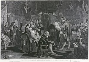 Cathédrale Saint-Paul. Première lecture de la Bible dans les cryptes - Unbekannter Künstler