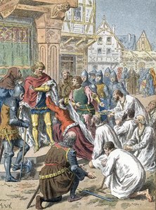 Les Bourgeois de Calais, menés par Eustache de Saint-Pierre, se livrent en otages à Édouard III