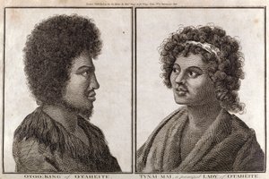 Le roi et une dame principale de Tahiti, vers 1773