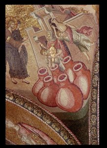 Le Miracle de Cana, du Monastère de Chora, Byzantin, vers 14ème siècle