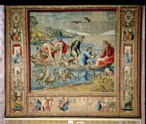 La Pêche miraculeuse, des Tapisseries de Bruxelles, répliques de la série vaticane de Raphaël sur les Actes des Apôtres - Unbekannt