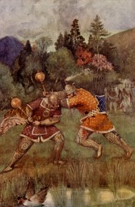 La compétition du prince Bhima et du prince Salya - Unbekannter Künstler