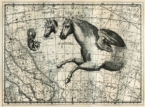 La constellation de Pégase, dessinée comme la moitié antérieure d