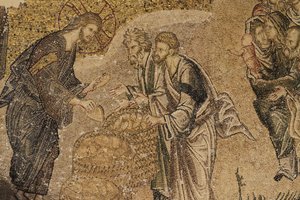 La multiplication des pains, Mosaïque, Musée de l