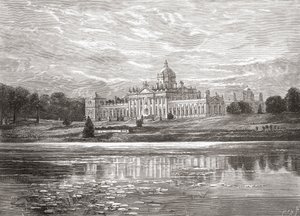 La façade sud du château Howard, North Yorkshire, Angleterre à la fin du XIXe siècle, de Our Own Country publié en 1898