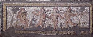 Trois putti dansants accompagnés d