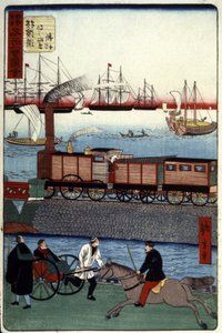 Trafic dans un port japonais - Unbekannter Künstler