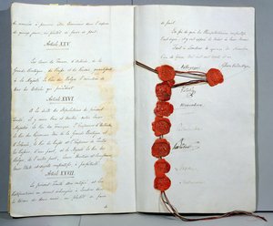 Traité établissant la Belgique comme État souverain, signé le 15 novembre 1831 à la Conférence de Londres