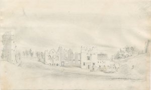Château de Tutbury: dessin au crayon, nd [?19e siècle] - Unbekannt