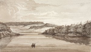 Deux hommes ramant sur un lac, Atlantique Sud