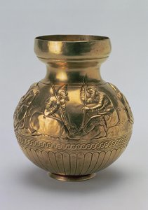 Vase représentant des guerriers scythes, œuvre grecque du royaume du Bosphore, seconde moitié du 4ème siècle av. J.-C.