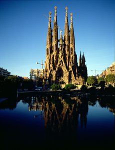 Vue de la cathédrale de la Sagrada Familia
