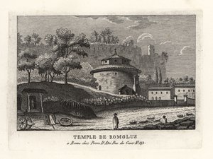 Vue du Temple de Romulus, basilique des Saints Côme et Damien, Forum, Rome - Unbekannt