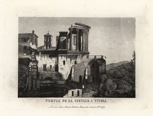 Vue du Temple de la Sibylle ou du Temple de Vesta à Tivoli - Unbekannt