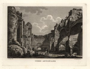 Vue des ruines des Thermes de Caracalla, Rome