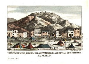 Vue du village de Mina, dans le désert d