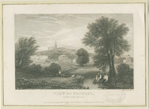 Ville de Walsall - Vue du nord : gravure, nd [XIXe siècle]