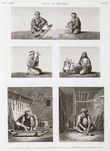Travailleurs du textile et du bois, Égypte, vers 1798 - Unbekannt