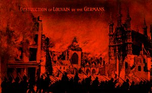 Première Guerre mondiale : Destruction de Louvain par les Allemands - Unbekannter Künstler