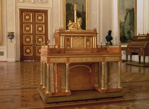 Bureau avec petit cabinet, par David Roentgen (1743-1807), Neuwied - Unbekannt