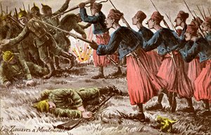 Zouave à Montmirail sur le front occidental
