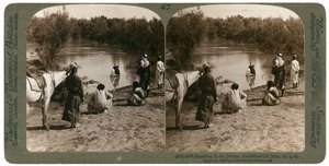 Baptême dans le Jourdain, Palestine, 1903