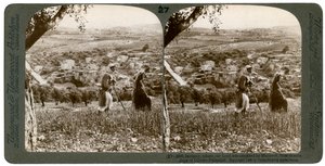 Béthanie, vue depuis le versant est du Mont des Oliviers, Palestine, 1899