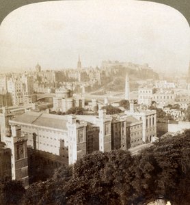 Édimbourg, depuis Calton Hill, S.O. vers le château, sur l