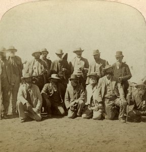 Les principaux commandants du général Cronje après la reddition, Afrique du Sud, guerre des Boers - Underwood and Underwood