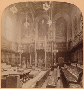 Chambre des Lords, Palais de Westminster, Londres, Angleterre, 1900