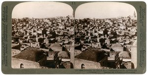 Jérusalem, vue du mur nord, Palestine, 1897