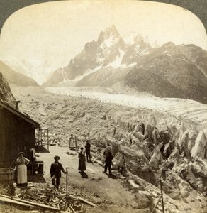 Mer de Glace depuis le Chapeau, près de Chamonix, France