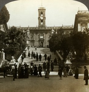 Palais sénatorial, Piazza del Campidoglio, Colline du Capitole, Rome, Italie