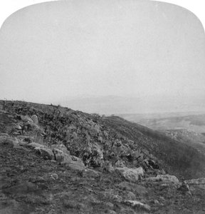Pente sud de Spion Kop, Afrique du Sud, guerre des Boers - Underwood and Underwood