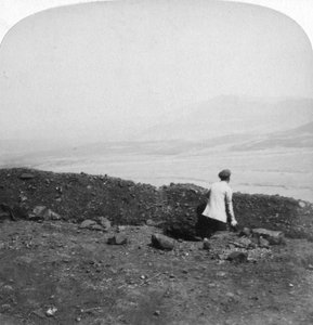 Spion Kop, depuis une tranchée boer sur Krantz Kloot, Afrique du Sud