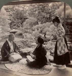 Les jardins de la maison de M. Y Namikawa, leader des industries artistiques, Kyoto, Japon, 1904