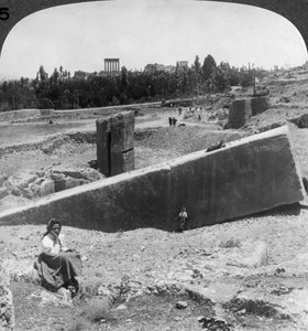 Les ruines de Baalbek Balabakk, Syrie, 1900 - Underwood and Underwood