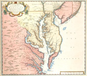 Une nouvelle carte de la Virginie et du Maryland et des parties améliorées de la Pennsylvanie et du New Jersey - Unidentified