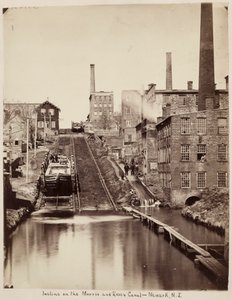 Inclinaison sur le canal Morris et Essex, Newark, New Jersey, vers 1870 - Unidentified Photographer.