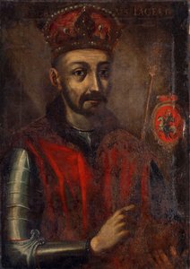 Peinture représentant le Grand-Duc de Lituanie et Roi de Pologne Jogaila - Unidentified painter label QS