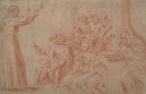 Un moine prêchant