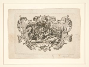 Ange approchant un homme sur un âne (Scène biblique) - Unknown