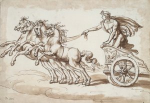 Apollon dans un char tiré par quatre chevaux - Unknown