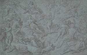 Assemblée des dieux et Hercule - Unknown
