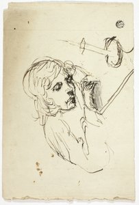 Garçon Endormi par la Bougie - Unknown